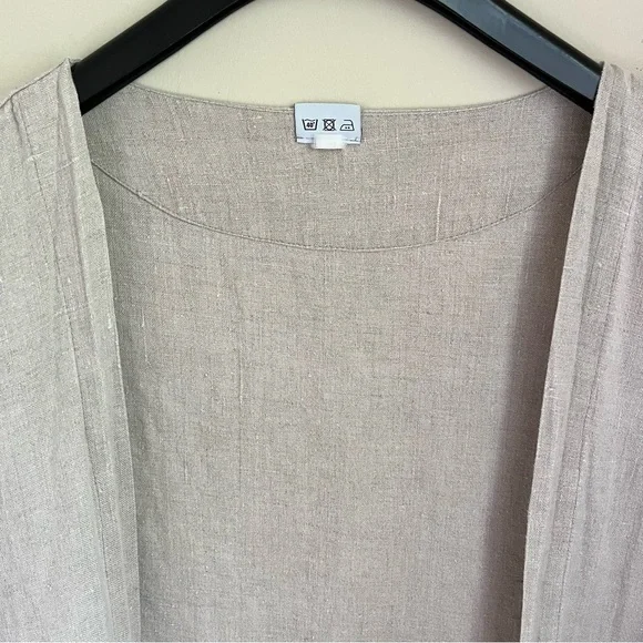 linenfox 100% linen kimono jacket - Picture 8 of 12